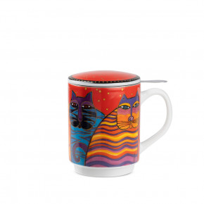 Egan - Modello: Laurel Burch - Tisaniera in porcellana - Colore: Rosso - SKU: 174003 - Codice EAN: 8052278336390 