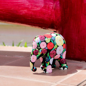 Elephant Parade - Modello: Rambling rose - Soprammobile Elefantino 15cm - Colore: Multicolore - SKU: 8858831245297 - Codice EAN: 8858831245297 