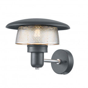 Elstead Lighting - Modello: Saturne - Applique da parete per esterno con struttura e diffusore in acciaio - Colore: Grigio - Attacco Lampadina: E27 - 1 Lampadina - Watt 60W - Dimmerabile: NO - Grado di Protezione: IP44 - Classe Energetica: A+ - SKU: SATURNE - Codice EAN: 5024005004622