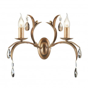Elstead Lighting - Modello: Lily - Applique da parete struttura in acciaio classica 2 diffusori e dattagli in vetro - Colore: Bronzo - Attacco Lampadina: E14 - 2 Lampadine - Watt 60W - Dimmerabile: NO - Grado di Protezione: IP20 - Classe Energetica: A - SKU: LL2-ANT-BRZ - Codice EAN: 5024005446002