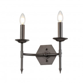 Elstead Lighting - Modello: Crown - Lampada da parete a 2 luci dal design rustico con struttura in acciaio - Colore: Metallo Spazzolato - Attacco Lampadina: E14 - 2 Lampadine - Watt 60W - Dimmerabile: NO - Grado di Protezione: IP20 - Classe Energetica: A - SKU: CROWN2 - Codice EAN: 5024005315612 