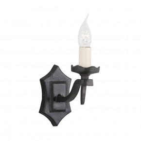 Elstead Lighting - Modello: Rectory - Lampada da parete in ferro battuto dalle linee rustiche 1 diffusore - Colore: Nero - Attacco Lampadina: E14 - 1 Lampadina - Watt 60W - Dimmerabile: NO - Grado di Protezione: IP20 - Classe Energetica: A - SKU: RY1B-BLACK - Codice EAN: 5024005215608 