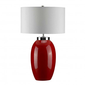 Elstead Lighting - Modello: Victor - Lampada da tavolo moderna grande in ceramica con paralume in tessuto - Attacco Lampadina: E27 - 1 Lampadina - Watt 60W - Dimmerabile: NO - Grado di Protezione: IP20 - Classe Energetica: A - SKU: VICTOR-LRG-TL 