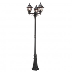 Elstead Lighting - Modello: Norfolk - Lampione a 3 luci da esterno e giardino con struttura in alluminio e vetro - Colore: Nero - Attacco Lampadina: E27 - 3 Lampadine - Watt 100W - Dimmerabile: NO - Grado di Protezione: IP44 - Classe Energetica: A - SKU: NR8-BLK - Codice EAN: 5024005415404 