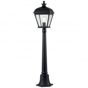 Elstead Lighting - Modello: Bayview - Lampione da giardino in alluminio con diffusore in vetro bisellato rustico - Colore: Nero - Attacco Lampadina: E27 - 1 Lampadina - Watt 60W - Dimmerabile: NO - Grado di Protezione: IP44 - Classe Energetica: A - SKU: BAYVIEW-4M-BK - Codice EAN: 5024005005117