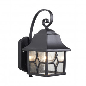 Elstead Lighting - Modello: Kent - Lanterna da parete da esterno con struttura a braccio in alluminio e vetro - Colore: Nero - Attacco Lampadina: E27 - 1 Lampadina - Watt 60W - Dimmerabile: NO - Grado di Protezione: IP44 - Classe Energetica: A - SKU: KENT - Codice EAN: 5024005431909 