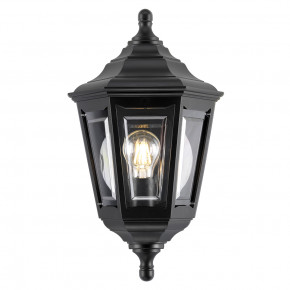 Elstead Lighting - Modello: Kinsale - Lanterna da parete per esterni con struttura in polimeri dal design rustico - Colore: Nero - Attacco Lampadina: E27 - 1 Lampadina - Watt 100W - Dimmerabile: NO - Grado di Protezione: IP44 - Classe Energetica: A - SKU: KINSALE-FLUSH - Codice EAN: 5024005521204