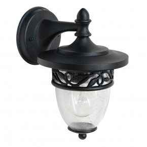 Elstead Lighting - Modello: Burford - Lanterna da parete per esterni con struttura in acciaio e diffusore in vetro - Colore: Nero - Attacco Lampadina: E27 - 1 Lampadina - Watt 60W - Dimmerabile: NO - Grado di Protezione: IP44 - Classe Energetica: A - SKU: GZH-BF2 - Codice EAN: 5024005553205 
