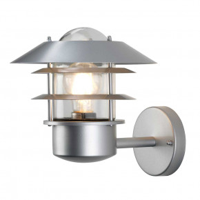 Elstead Lighting - Modello: Helsingor - Lanterna da parete per esterno in acciaio e diffusore in vetro - Colore: Argento - Attacco Lampadina: E27 - 1 Lampadina - Watt 60W - Dimmerabile: NO - Grado di Protezione: IP44 - Classe Energetica: A+ - SKU: HELSINGOR - Codice EAN: 5024005706700 