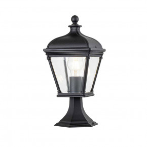 Elstead Lighting - Modello: Bayview - Lampioncino da giardino basso con struttura in alluminio e diffusore in vetro - Colore: Nero - Attacco Lampadina: E27 - 1 Lampadina - Watt 60W - Dimmerabile: NO - Grado di Protezione: IP44 - Classe Energetica: A - SKU: BAYVIEW-3M-BK - Codice EAN: 5024005005100 