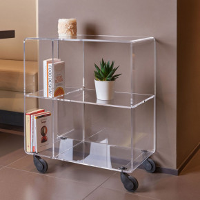 Emporium - Modello: Andy - Carrello da cucina multiuso su ruote con struttura in plexiglass grande - Colore: Trasparente - SKU: E120181006 - Codice EAN: 8023289096115 