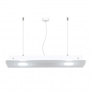 Emporium - Modello: Domino - Lampada a sospensione con diffusore rettangolare moderno in plexiglass a 2 luci - Colore: Bianco - Attacco Lampadina: GX53 - 2 Lampadine - Watt 8W - Dimmerabile: NO - Grado di Protezione: IP20 - SKU: E120022008 - Codice EAN: 8023289578109 