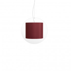 Emporium - Modello: Suri - Lampada a sospensione in plexiglass con diffusore piccolo ricoperto in tessuto - Attacco Lampadina: E27 - 1 Lampadina - Watt 70W - Dimmerabile: NO - Grado di Protezione: IP20 - SKU: E120090 