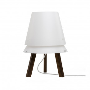 Emporium - Modello: Lucio - Lampada da tavolo con struttura in legno e paralume in PVC - Attacco Lampadina: E27 - 1 Lampadina - Watt 70W - Dimmerabile: NO - Grado di Protezione: IP20 - SKU: E120045 