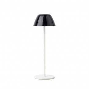 Emporium - Modello: Lucienne - Lampada da tavolo con struttura in metallo bianca e diffusore in PVC - Attacco Lampadina: Led Integrato - 1 Lampadina - Watt 3W - Lumen 200 - Dimmerabile: NO - Gradi Kelvin 3000k Luce Calda - Grado di Protezione: IP55 - SKU: E120094 