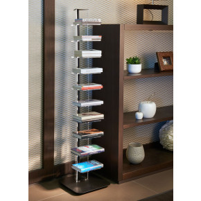 Emporium - Modello: Ziadele - Libreria da terra media struttura in metallo e mensole in plexiglass 10 ripiani - SKU: E120111 