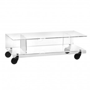 Emporium - Modello: Andy - Tavolino da solotto grande con struttura in plexiglass e ruote - Colore: Trasparente - SKU: E120182006 - Codice EAN: 8023289097112 