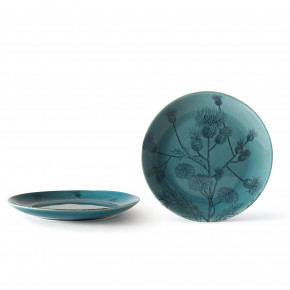 Evviva - Modello: Flora - Set 4 Piatti piani in ceramica - Colore: Verde - SKU: EVV-22457 