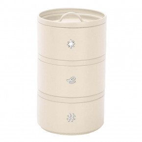 Evviva - Modello: Vintage - Set 3 pezzi portaspezie impilabili - Colore: Avorio - SKU: EVV-6314