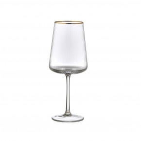 Evviva - Set 6 pezzi calici per vino in vetro filo oro - Colore: Trasparente - SKU: EVV-5583 