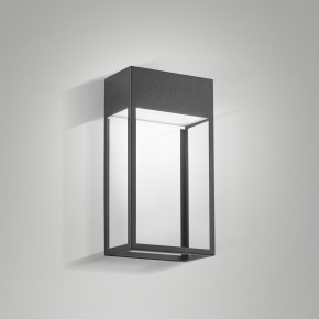 Fabas Luce - Modello: Edo - Lampada a LED da parete per esterno dal design moderno in alluminio - Colore: Grigio Scuro - Attacco Lampadina: Led Integrato - 1 Lampadina - Watt 20W - Lumen 2396 - Dimmerabile: NO - Gradi Kelvin 3000k Luce Calda - Grado di Protezione: IP65 - Classe Energetica: D - SKU: 6556-21-294