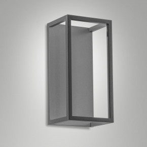 Fabas Luce - Modello: Spirit - Lampada a LED da parete per esterno in alluminio dal design moderno - Colore: Grigio Scuro - Attacco Lampadina: Led Integrato - 1 Lampadina - Watt 8W - Lumen 1022 - Dimmerabile: NO - Gradi Kelvin 3000k Luce Calda - Grado di Protezione: IP54 - Classe Energetica: D - SKU: 6535-21-294