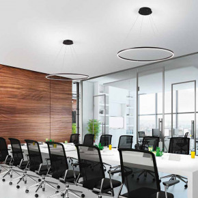 Fabas Luce - Modello: Giotto - Lampada a sospensione a LED con illuminazione a singolo diffusore moderno - Attacco Lampadina: Led Integrato - 1 Lampadina - Watt 60W - Lumen 6500 - Dimmerabile: SI - Grado di Protezione: IP20 - Classe Energetica: E - SKU: 3508-4 