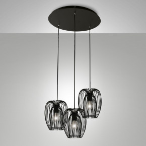 Fabas Luce - Modello: Camp - Lampada a sospensione moderna con 3 diffusori in metallo - Attacco Lampadina: E27 - 3 Lampadine - Watt 60W - Dimmerabile: NO - Grado di Protezione: IP20 - SKU: 3677-47