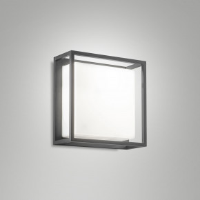 Fabas Luce - Modello: Glammy - Lampada da parete da esterno quadrata con portalampada E27 - Colore: Grigio Scuro - Attacco Lampadina: E27 - 2 Lampadine - Watt 15W - Dimmerabile: NO - Grado di Protezione: IP54 - SKU: 6545-21-794 