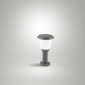 Fabas Luce - Modello: Thiago - Paletto da terra basso da giardino in alluminio dal design moderno - Colore: Grigio Scuro - Attacco Lampadina: E27 - 1 Lampadina - Watt 15W - Dimmerabile: NO - Grado di Protezione: IP65 - SKU: 6566-11-294 