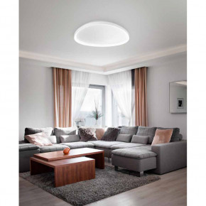 Fabas Luce - Modello: Quirk - Plafoniera a LED in metallo con diffusore grande in metacrilato - Attacco Lampadina: Led Integrato - 1 Lampadina - Watt 75W - Lumen 8900 - Dimmerabile: SI - Gradi Kelvin 2700K-3000K-4000K - Grado di Protezione: IP20 - Classe Energetica: F - SKU: 3789-64 