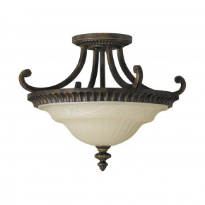 Feiss - Modello: Drawing Room - Lampada a soffitto per salotto in stile classico con diffusore in vetro a 2 luci - Colore: Bronzo - Attacco Lampadina: E27 - 2 Lampadine - Watt 100W - Dimmerabile: NO - Grado di Protezione: IP20 - Classe Energetica: A - SKU: FE-DRAWING-ROOM-SFA - Codice EAN: 5024005605805 