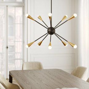 Feiss - Modello: Jax - Lampada a sospensione moderna in acciaio con 10 lampadine - Attacco Lampadina: G9 - 10 Lampadine - Watt 3W - Dimmerabile: NO - Grado di Protezione: IP20 - Classe Energetica: A+ - SKU: FE-JAX10 