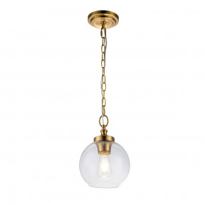 Feiss - Modello: Tabby - Lampada a sospensione moderna in acciaio con diffusore in vetro a boccia - Colore: Ottone - Attacco Lampadina: E27 - 1 Lampadina - Watt 60W - Dimmerabile: NO - Grado di Protezione: IP20 - Classe Energetica: A - SKU: FE-TABBY-P-S-BB - Codice EAN: 5024005000464 