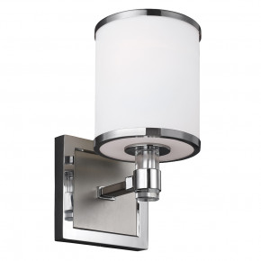Feiss - Modello: Prospect - Lampada da parete in acciaio con diffusore in vetro a 1 luce - Colore: Nichel - Attacco Lampadina: E27 - 1 Lampadina - Watt 60W - Dimmerabile: NO - Grado di Protezione: IP20 - Classe Energetica: A - SKU: FE-PROSPECT-PARK1 - Codice EAN: 5024005284710