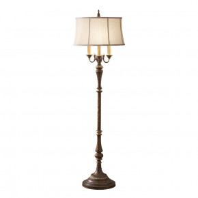 Feiss - Modello: Gibson - Lampada da terra in acciaio con paralume grande in tessuto a 3 luci - Colore: Bronzo - Attacco Lampadina: E27 - 4 Lampadine - Watt 60W - Dimmerabile: NO - Grado di Protezione: IP20 - Classe Energetica: A - SKU: FE-GIBSON-FL - Codice EAN: 5024005332909 