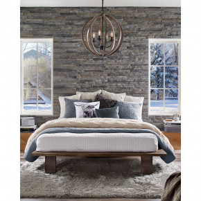 Feiss - Modello: Allier - Lampadario dallo stile rustico con diffusore in legno di quercia a 4 Luci - Colore: Ruggine - Attacco Lampadina: E14 - 4 Lampadine - Watt 60W - Dimmerabile: NO - Grado di Protezione: IP20 - Classe Energetica: A - SKU: FE-ALLIER-4P-WW - Codice EAN: 5024005217718 