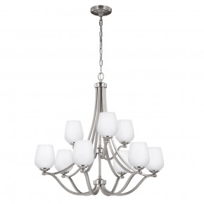 Feiss - Modello: Vintner - Lampadario grande moderno in acciaio con diffusori in vetro con 9 luci - Colore: Nichel - Attacco Lampadina: E27 - 9 Lampadine - Watt 60W - Dimmerabile: NO - Grado di Protezione: IP20 - Classe Energetica: A - SKU: FE-VINTNER9 - Codice EAN: 5024005328315 