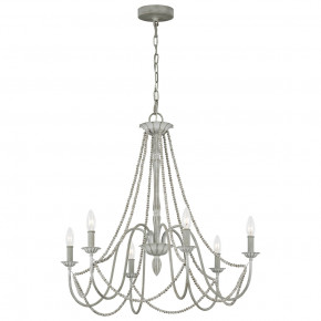 Feiss - Modello: Maryville - Lampadario medio classico in acciaio e strass in legno con 6 luci - Colore: Grigio Chiaro - Attacco Lampadina: E14 - 6 Lampadine - Watt 60W - Dimmerabile: NO - Grado di Protezione: IP20 - Classe Energetica: A - SKU: FE-MARYVILLE6 - Codice EAN: 5024005004769 
