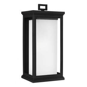 Feiss - Modello: Roscoe - Lanterna da parete grande da esterno in acciaio con diffusore in vetro a 1 luce - Colore: Nero - Attacco Lampadina: E27 - 1 Lampadina - Watt 75W - Dimmerabile: NO - Grado di Protezione: IP44 - Classe Energetica: A - SKU: FE-ROSCOE-L - Codice EAN: 5024005285014 