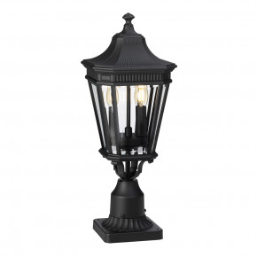 Feiss - Modello: Cotswold Lane - Lampioncino da giardion medio rustico in alluminio diffusore in vetro a 3 luci - Colore: Nero - Attacco Lampadina: E14 - 2 Lampadine - Watt 60W - Dimmerabile: NO - Grado di Protezione: IP44 - Classe Energetica: A - SKU: FE-COTSLN3-M-BK - Codice EAN: 5024005228615 