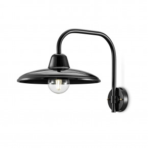 FerroLuce - Modello: B&W - Applique da parete dal design industrial con diffusore in ceramica - Attacco Lampadina: E27 - 1 Lampadina - Watt 77W - Dimmerabile: NO - Grado di Protezione: IP20 - Classe Energetica: A - SKU: C2337 