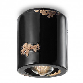 FerroLuce - Modello: Vintage - Faretto a soffitto cilindrico in ceramica in stile industrial - Attacco Lampadina: E27 - 1 Lampadina - Watt 53W - Dimmerabile: NO - Grado di Protezione: IP20 - Classe Energetica: A - SKU: C986- 