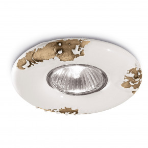 FerroLuce - Modello: Vintage - Faretto da incasso rotondo con struttura in ceramica in stile industrial - Attacco Lampadina: GU10 - 1 Lampadina - Watt 40W - Dimmerabile: NO - Grado di Protezione: IP20 - Classe Energetica: A - SKU: C481 