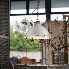 FerroLuce - Modello: Industrial - Lampada a sospensione dallo stile industrial con diffusore a gabbia in ceramica - Attacco Lampadina: E27 - 1 Lampadina - Watt 100W - Dimmerabile: NO - Grado di Protezione: IP20 - Classe Energetica: A - SKU: C1680 