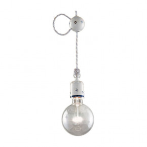 FerroLuce - Modello: Monopoli - Lampada a sospensione rustica in ceramica decorata a mano regolabile in altezza - Attacco Lampadina: E27 - 1 Lampadina - Watt 75W - Dimmerabile: NO - Grado di Protezione: IP20 - Classe Energetica: A - SKU: C660-BI-44.DEC.FFB - Codice EAN: 8056772569186 