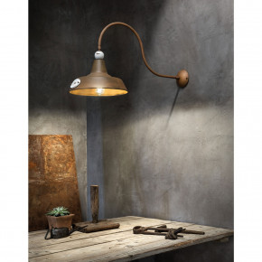 FerroLuce - Modello: Grunge - Lampada da parete con diffusore in ceramica in stile industrial - Attacco Lampadina: E27 - 1 Lampadina - Watt 77W - Dimmerabile: NO - Grado di Protezione: IP20 - Classe Energetica: A - SKU: C1602-VIB - Codice EAN: 8056772568288 