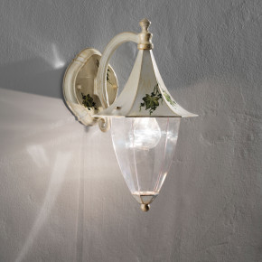 FerroLuce - Modello: Arezzo - Lampada da parete dal design rustico con dettagli in ceramica decorata a mano - Attacco Lampadina: E27 - 1 Lampadina - Watt 60W - Dimmerabile: NO - Grado di Protezione: IP43 - Classe Energetica: A - SKU: A600-BO-04.DEC.UOO - Codice EAN: 8056598470727 