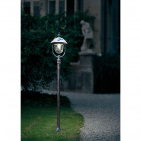 FerroLuce - Modello: Bari - Lampione da giardino con paralume in ceramica decorata a mano - Attacco Lampadina: E27 - 1 Lampadina - Watt 60W - Dimmerabile: NO - Grado di Protezione: IP43 - Classe Energetica: A - SKU: A304-NA-04.DEC.UOB - Codice EAN: 8056598470772 