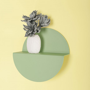 Formae - Mensola grande in acciaio verniciato in stile moderno "Half Moon" - SKU: HALFBU 